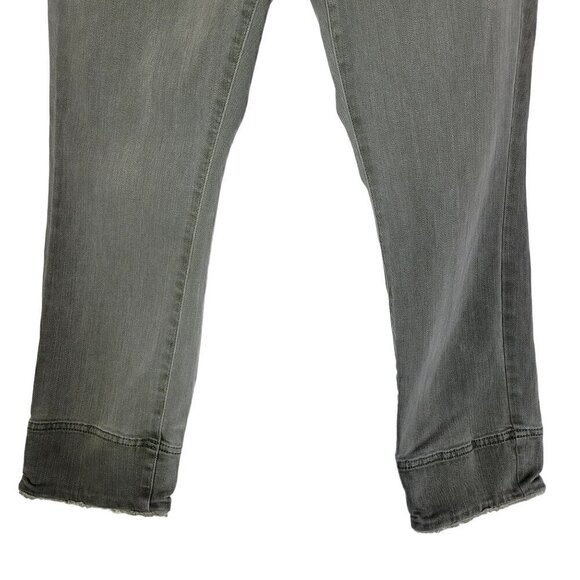 J. Jill Women's Denim Cropped Green Stretch Jeans "Authentic Fit Cropped" Size 4 - Picture 6 of 12